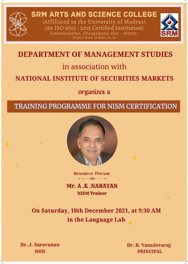 Training Programme for NISM Certification