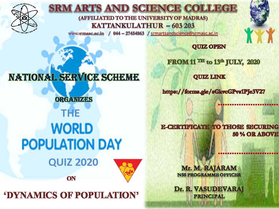 The World Population Day Quiz 2020 on Dynamics of Population