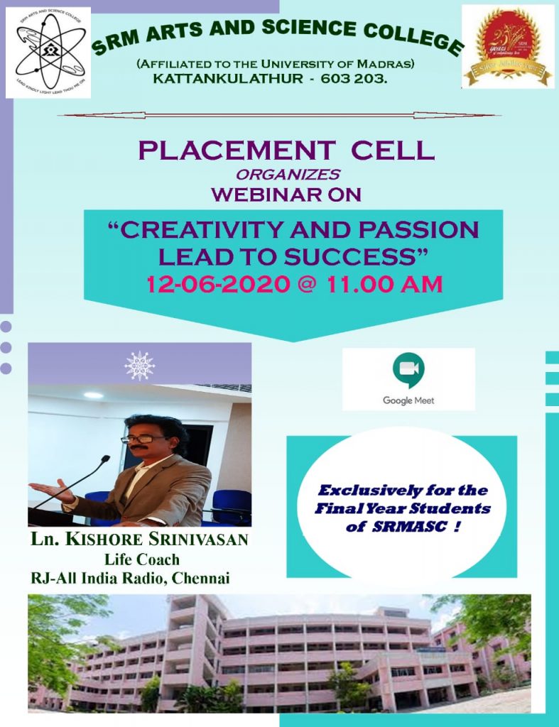 Webinar on Creativity and Passion Lead to Success