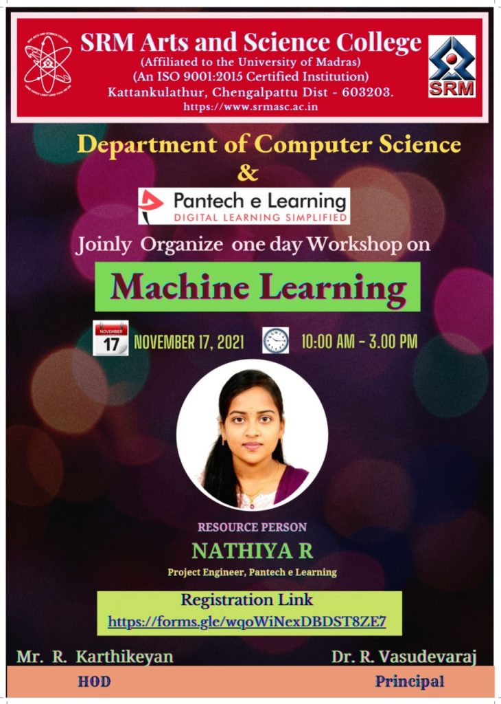 Workshop Report on Machine Learning
